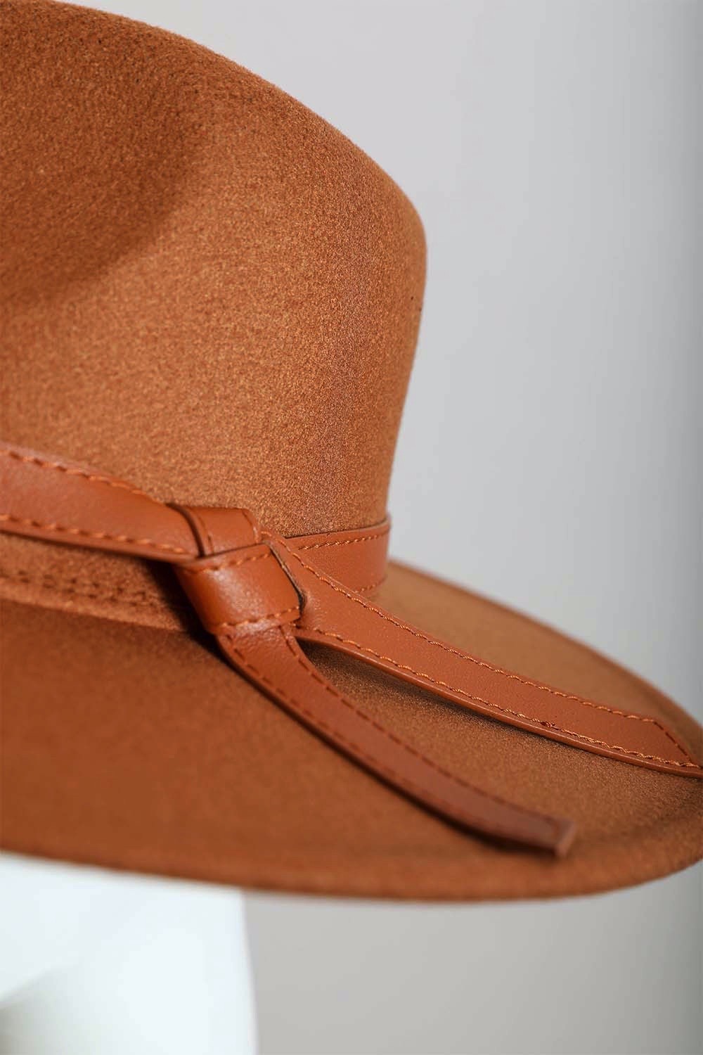 Wide Brim Leather Bolero
